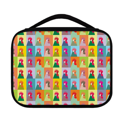 Colorful Rooster Pattern Print Classic Bible Case