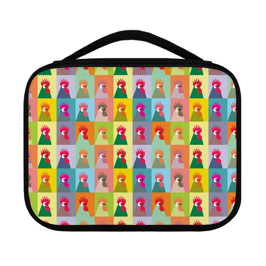 Colorful Rooster Pattern Print Classic Bible Case