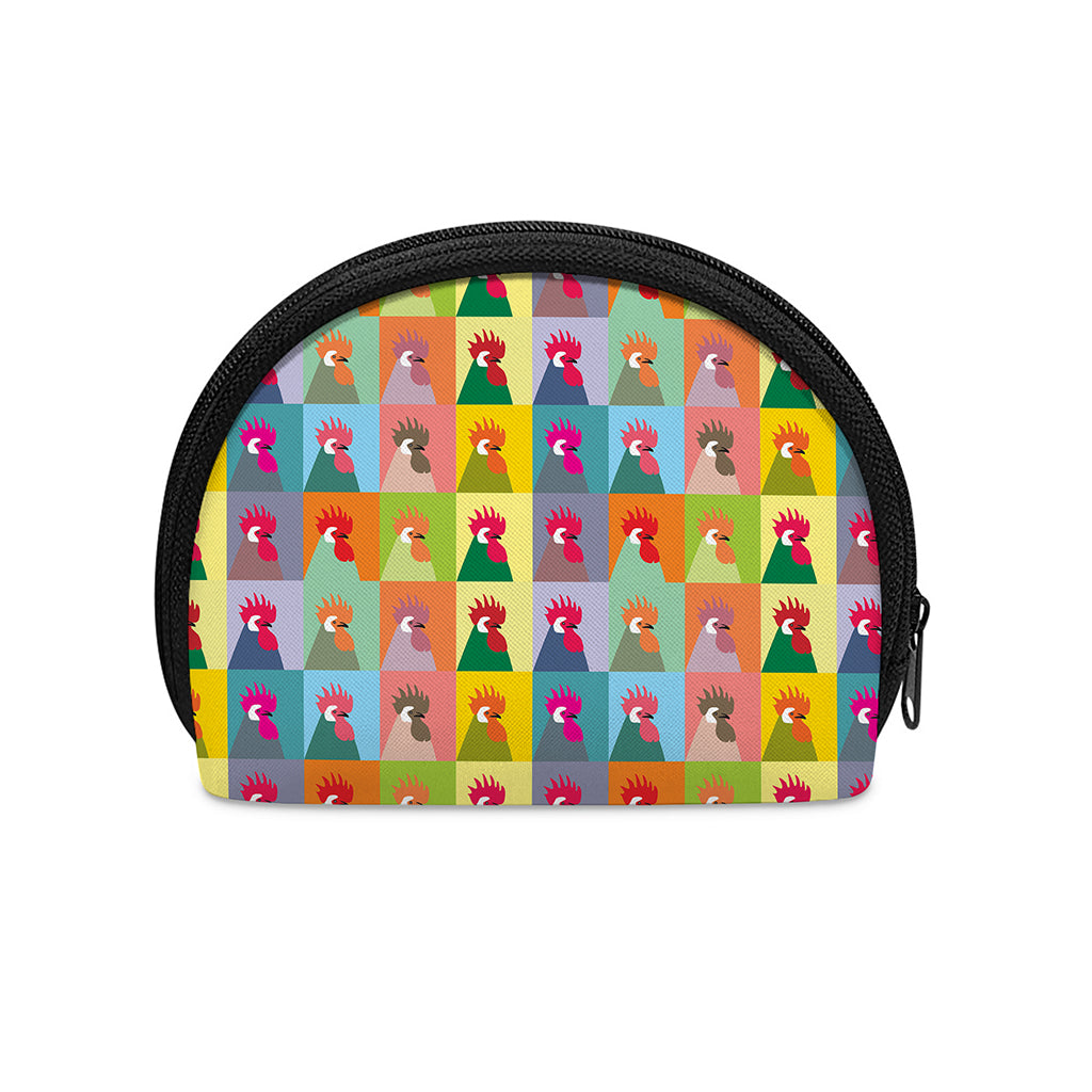 Colorful Rooster Pattern Print Coin Purse