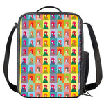 Colorful Rooster Pattern Print Crossbody Lunch Bag