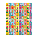 Colorful Rooster Pattern Print Curtain