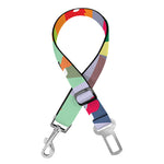 Colorful Rooster Pattern Print Dog Seat Belt