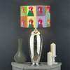 Colorful Rooster Pattern Print Drum Lamp Shade