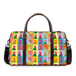 Colorful Rooster Pattern Print Duffle Bag