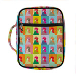 Colorful Rooster Pattern Print Front Pocket Bible Bag