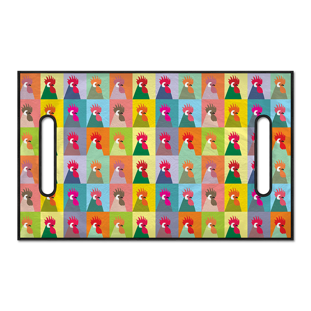Colorful Rooster Pattern Print Golf Cart Seat Cover