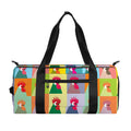 Colorful Rooster Pattern Print Gym Bag
