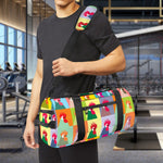 Colorful Rooster Pattern Print Gym Bag