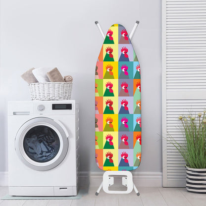 Colorful Rooster Pattern Print Ironing Board Cover