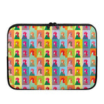 Colorful Rooster Pattern Print Laptop Sleeve