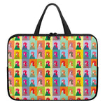 Colorful Rooster Pattern Print Laptop Sleeve With Handle
