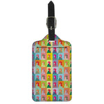 Colorful Rooster Pattern Print Luggage Tag