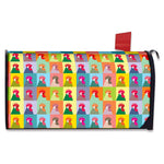 Colorful Rooster Pattern Print Mailbox Cover