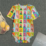 Colorful Rooster Pattern Print Men's Bodysuit