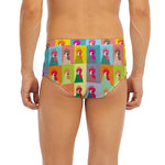 Colorful Rooster Pattern Print Men's Briefs