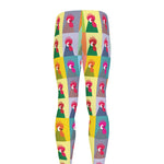 Colorful Rooster Pattern Print Men's leggings