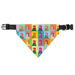 Colorful Rooster Pattern Print Over The Collar Dog Bandana