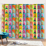 Colorful Rooster Pattern Print Pencil Pleat Curtains