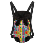 Colorful Rooster Pattern Print Pet Carrier Backpack