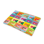 Colorful Rooster Pattern Print Pet Cooling Mat Cover