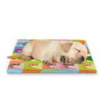 Colorful Rooster Pattern Print Pet Cooling Mat Cover