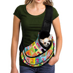 Colorful Rooster Pattern Print Pet Sling Carrier