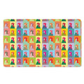 Colorful Rooster Pattern Print Polyester Doormat