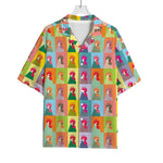 Colorful Rooster Pattern Print Rayon Hawaiian Shirt