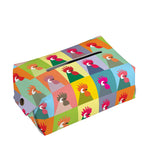 Colorful Rooster Pattern Print Rectangle Tissue Box Cover