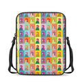 Colorful Rooster Pattern Print Rectangular Crossbody Bag