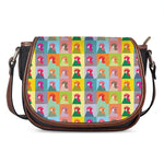 Colorful Rooster Pattern Print Saddle Bag