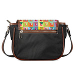 Colorful Rooster Pattern Print Saddle Bag