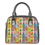 Colorful Rooster Pattern Print Shoulder Handbag