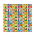 Colorful Rooster Pattern Print Silk Bandana