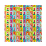 Colorful Rooster Pattern Print Silk Bandana