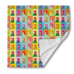 Colorful Rooster Pattern Print Silk Bandana