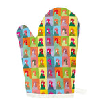 Colorful Rooster Pattern Print Single Oven Mitt