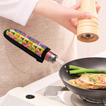 Colorful Rooster Pattern Print Skillet Handle Cover