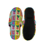Colorful Rooster Pattern Print Slippers