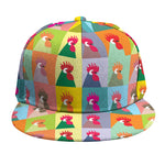 Colorful Rooster Pattern Print Snapback Cap