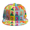 Colorful Rooster Pattern Print Snapback Cap