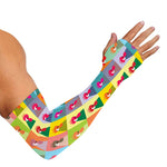Colorful Rooster Pattern Print Sun Protection Arm Sleeves