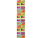 Colorful Rooster Pattern Print Table Runner