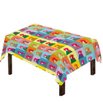 Colorful Rooster Pattern Print Tablecloth