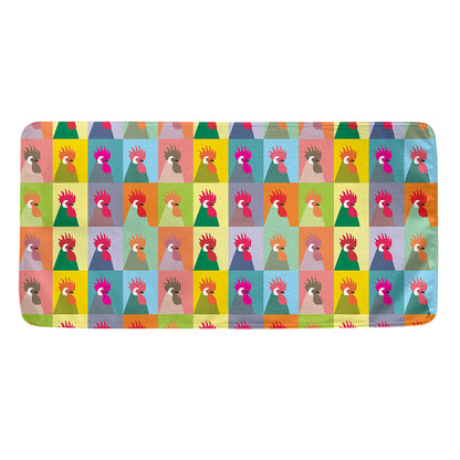 Colorful Rooster Pattern Print Towel