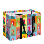 Colorful Rooster Pattern Print Utility Tote Bag
