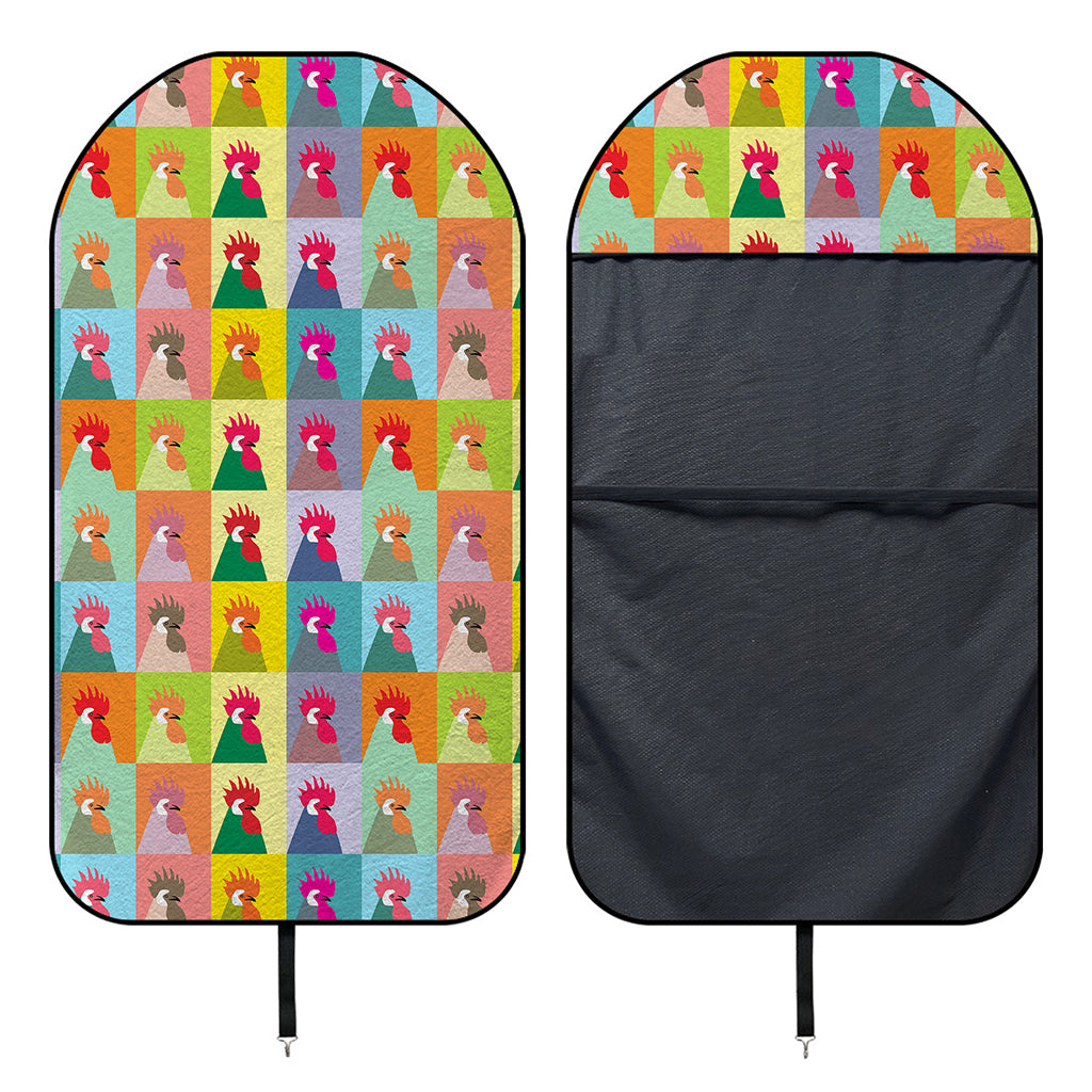 Colorful Rooster Pattern Print Waterproof Car Seat Cover