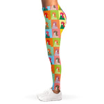 Colorful Rooster Pattern Print Women's Leggings