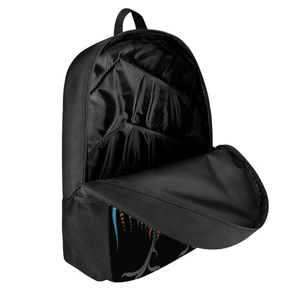 Colorful Rooster Print 17 Inch Backpack
