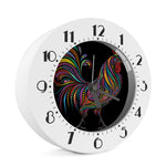 Colorful Rooster Print Alarm Clock